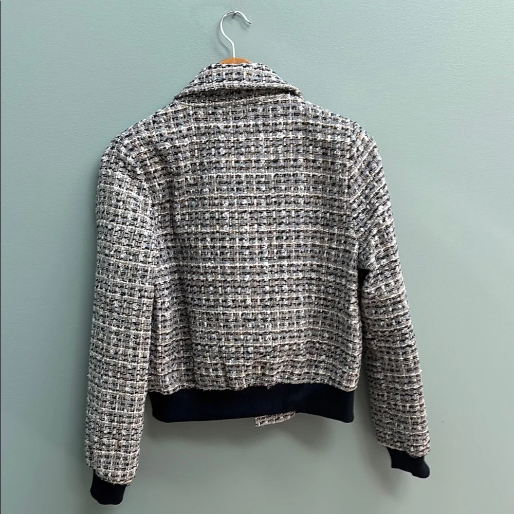 • LAUNDRY BY SHELLI SEAGAL BOUCLÉ BOMBER JACKET • - Picture 4 of 8